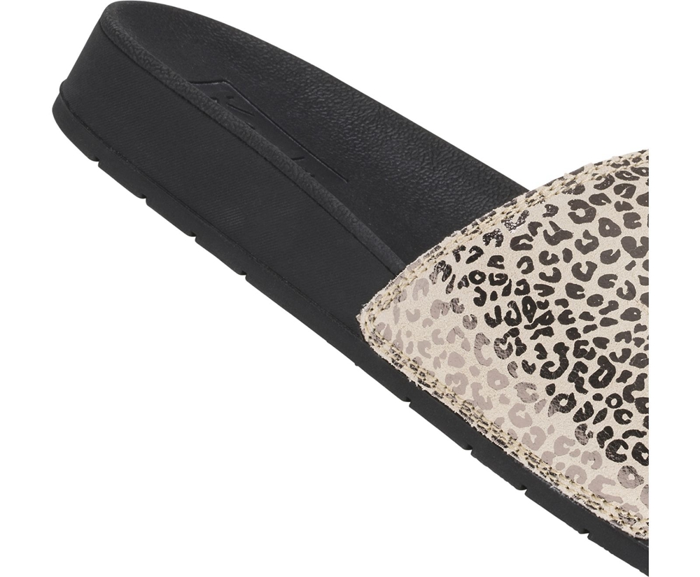 Sandalias Keds Mujer Negros/Dorados - Bliss Ii Cuero Leopard - 2693-TSCEO